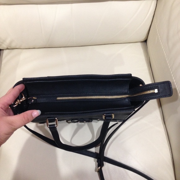 Kate Spade Black Sparkle Satchel Purse Bag - Picture 5 of 12